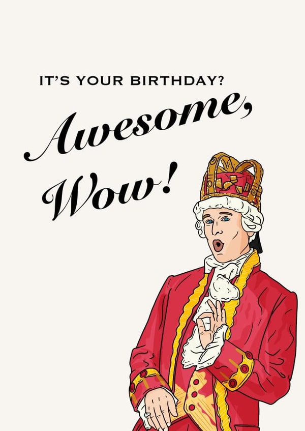 Hamilton It's Your Birthday Awesome WOW card created by Pedges Houseboat