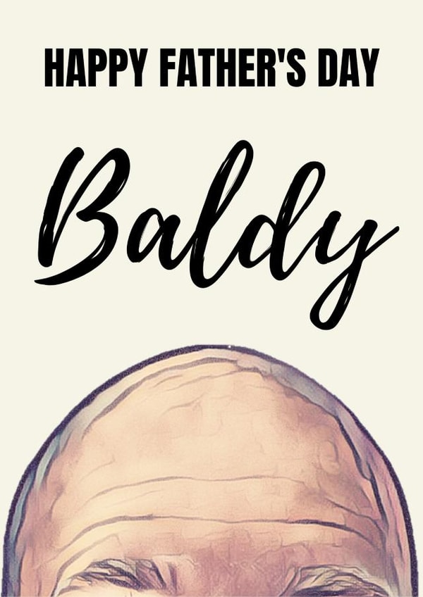 Baldy Father's Day Card created by RAPPIT