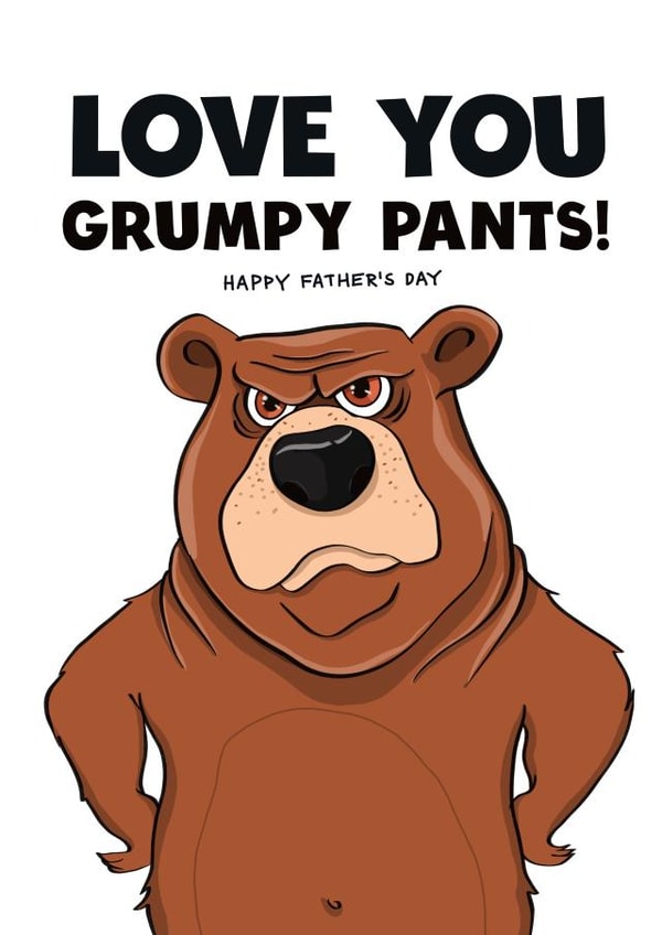 Grumpy Pants Father's day card created by Kasia Cards