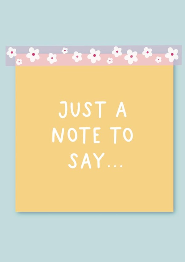 Just a note to say card created by Emelye Kate Designs