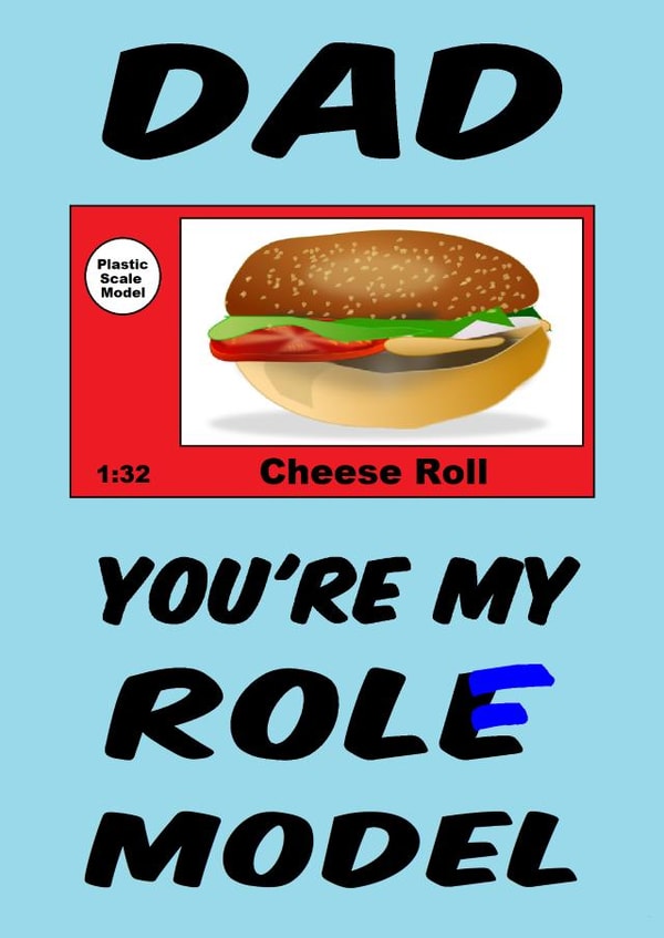 Plastic Role Model pun fathers day card created by DaveEff
