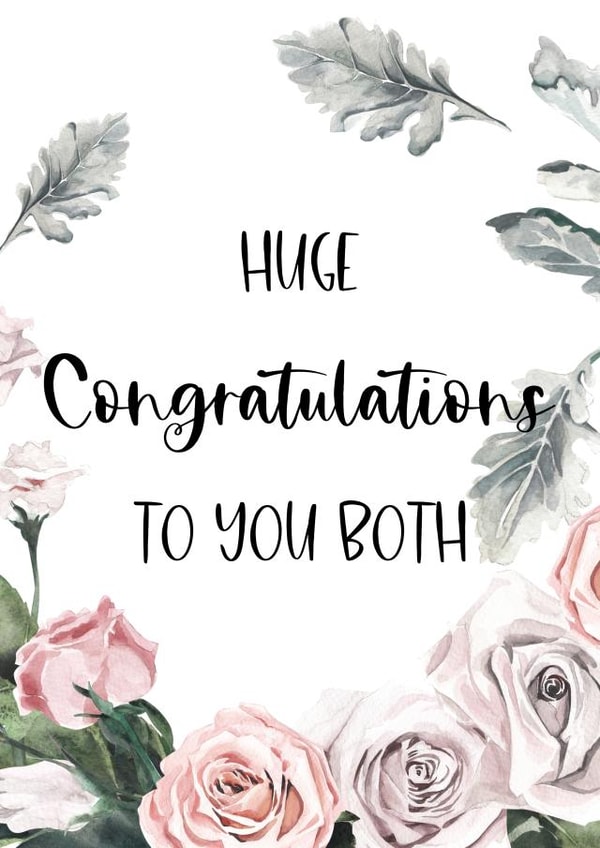 Congratulations card - perfect for an engagement or wedding. created by Betty & Nell