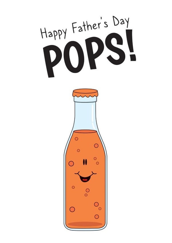 Happy Father's Day POPS, Funny Fathers Day Card created by Cute N Quirky Creations