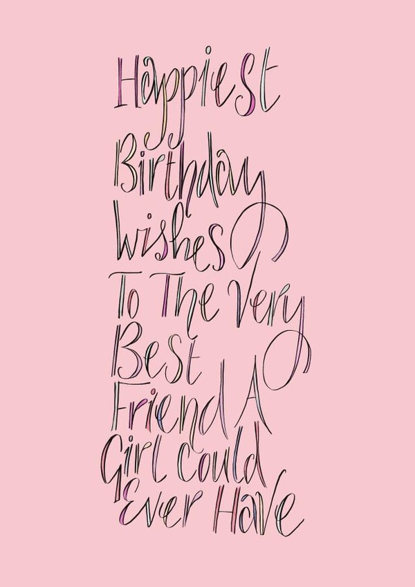 Rainbow Best Friend Birthday Card created by Naughty Nice