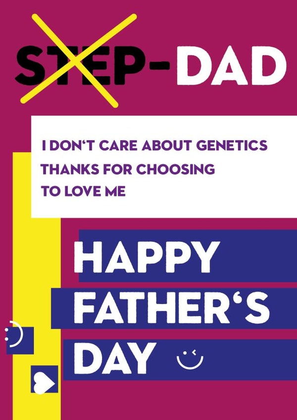 Step Dad Father's day card created by Vektorama