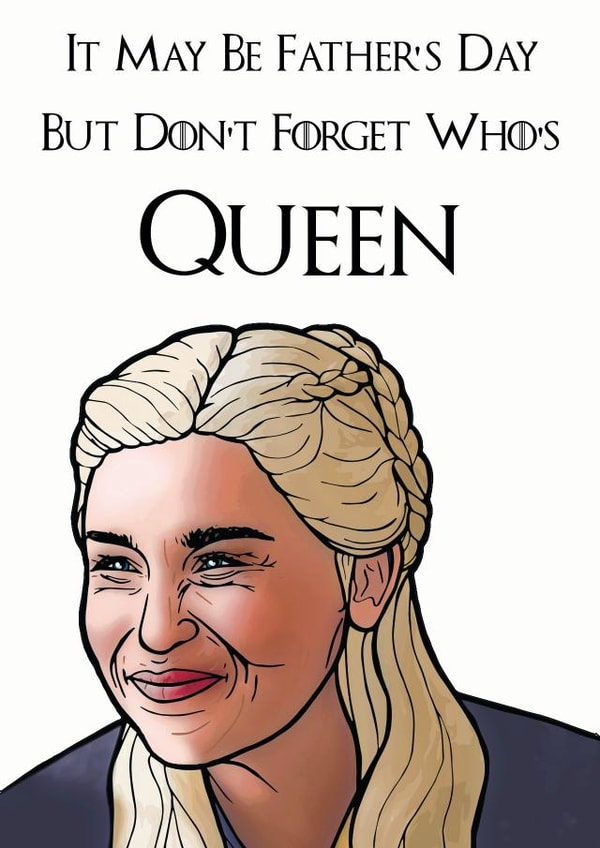 Funny Game of Thrones Fathers Day Card created by Drewit