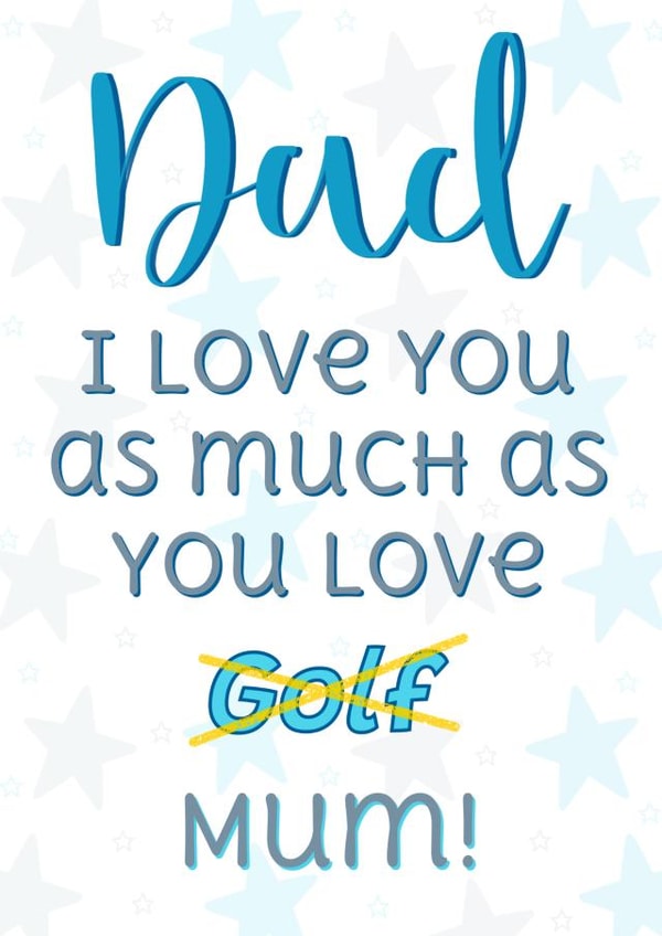 Funny Golf Lover Dad Card created by MadeByLauraxx