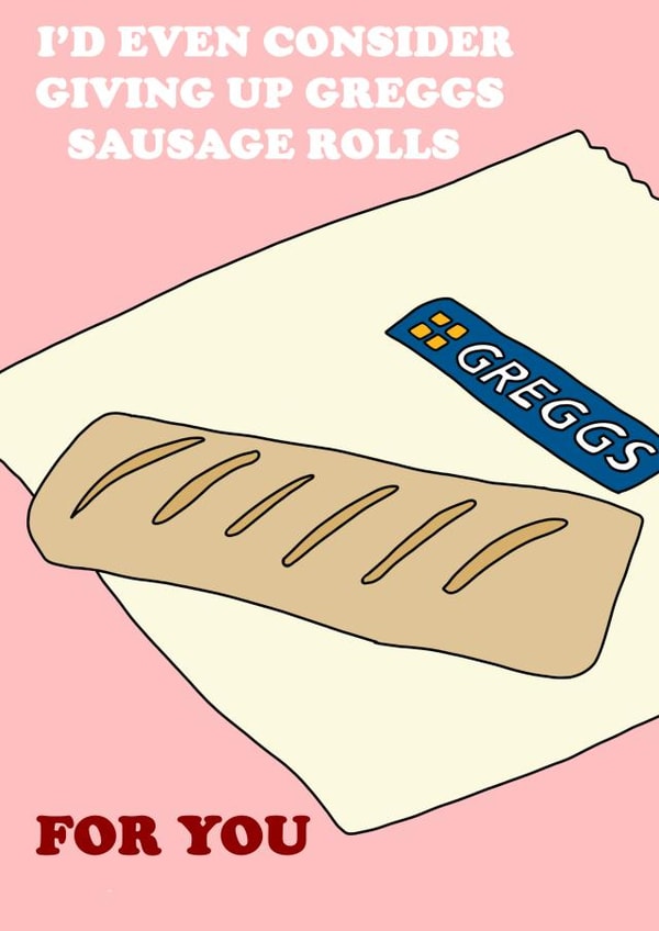 Greggs sausage roll romance created by Jazzy Doodles do