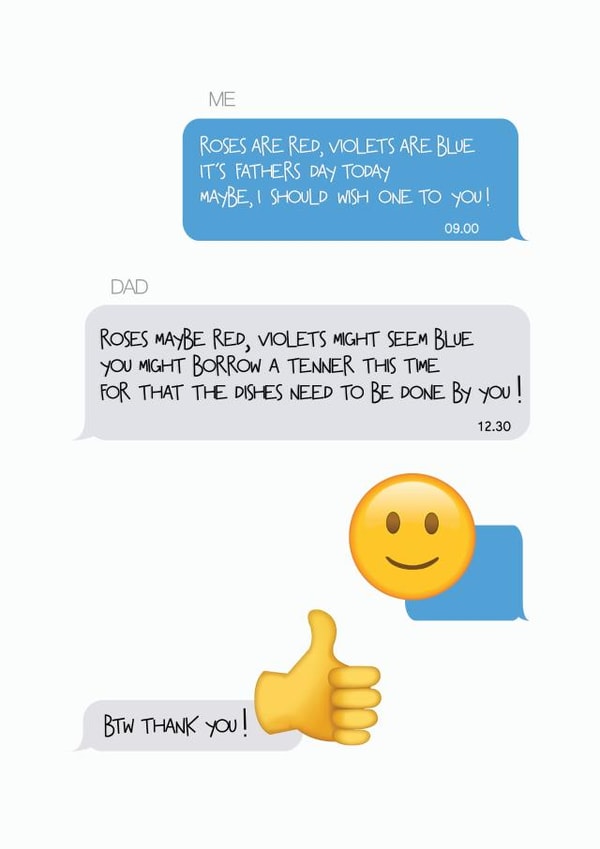 Funny Father's Day Text message card created by CreateDesigns by Shaista Parveen