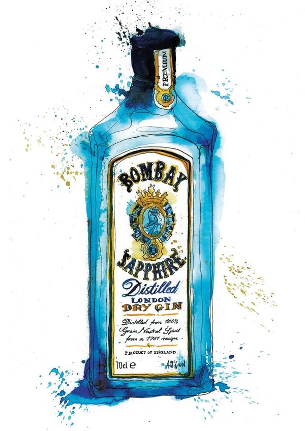 Bombay Sapphire created by Georgina Luck Illustration