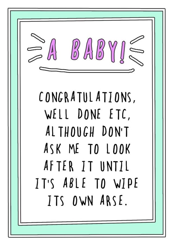 New Baby Nappy Change card created by Go La La!