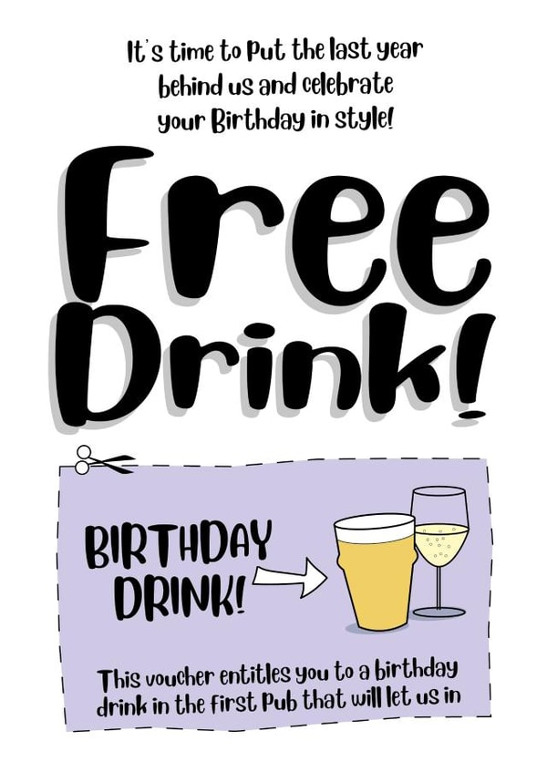 Free Drink! (voucher) created by Codfish Design