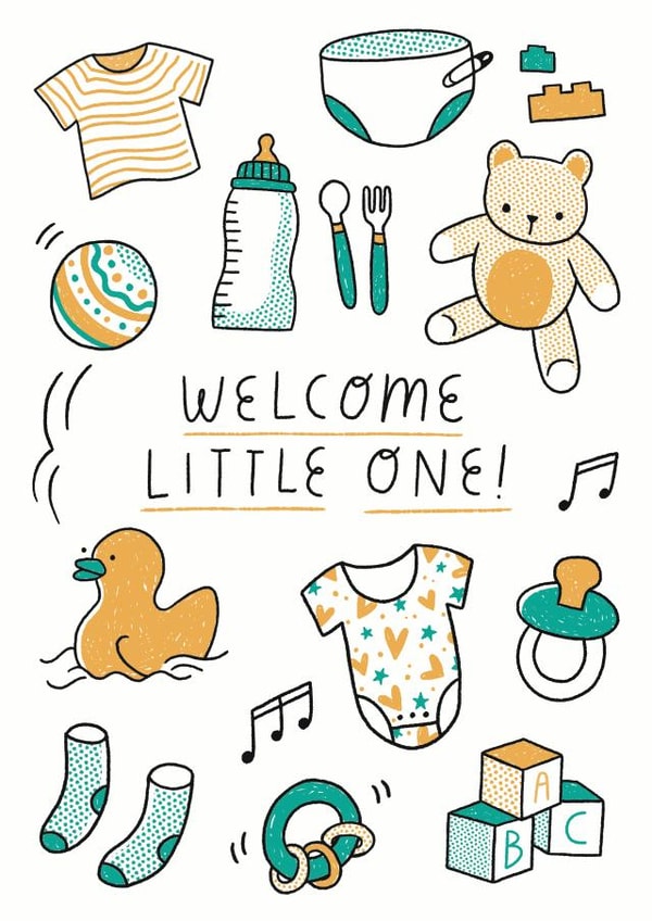 Welcome Little One! NEW BABY CARD created by Nic Farrell