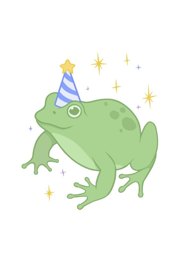 MAGIC PARTY FROG created by MOUSE CARDS