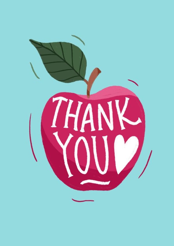 Thank You Apple card created by Charlotte Hill Vandenburg