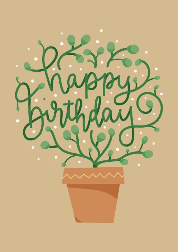 Plant Lover Birthday card created by Charlotte Hill Vandenburg