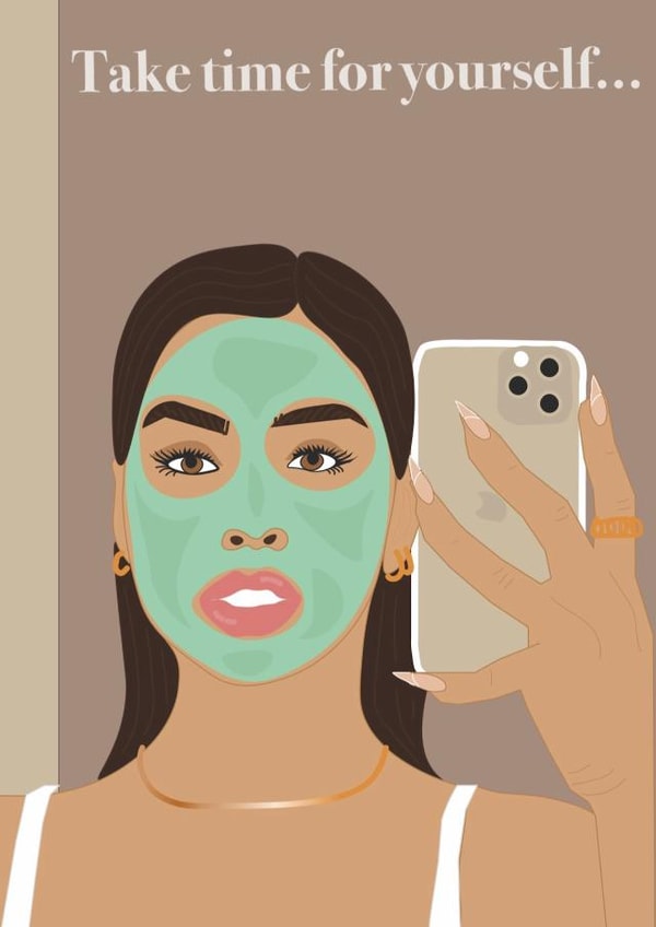 Take time for yourself...card created by Illustrationsbyisha