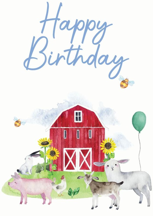 Fun at the Farm Birthday Card created by Hannah