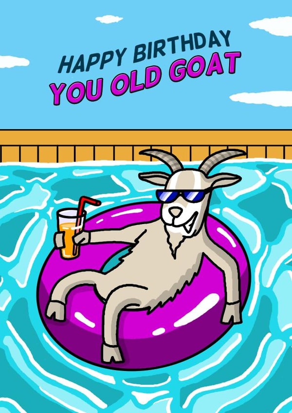 Happy Birthday You Old Goat Birthday Card created by Cheeky Boar