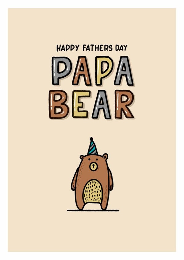 Papa Bear Fathers Day Card created by Zoe Oliver