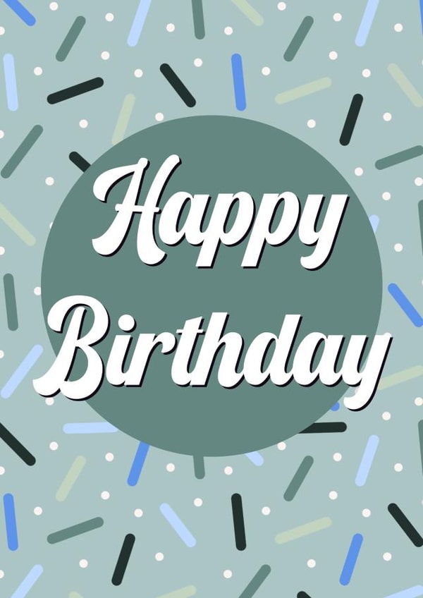 Confetti Birthday Card created by The Girl Next Draw Cards