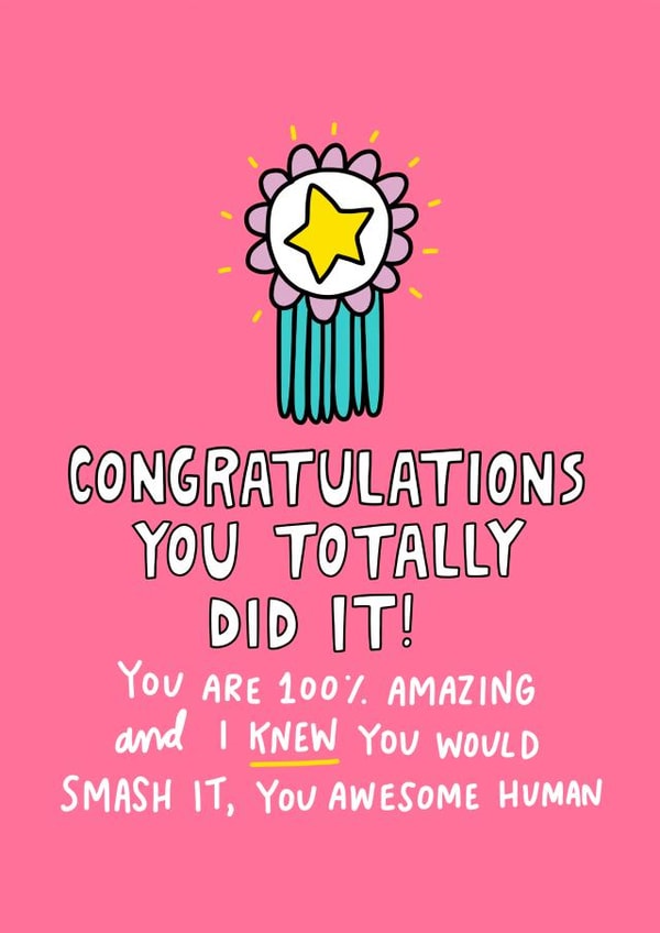 You Totally Did It Congratulations Card created by Angela Chick