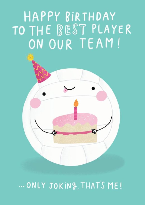 Best player on our team birthday card created by Jess Moorhouse