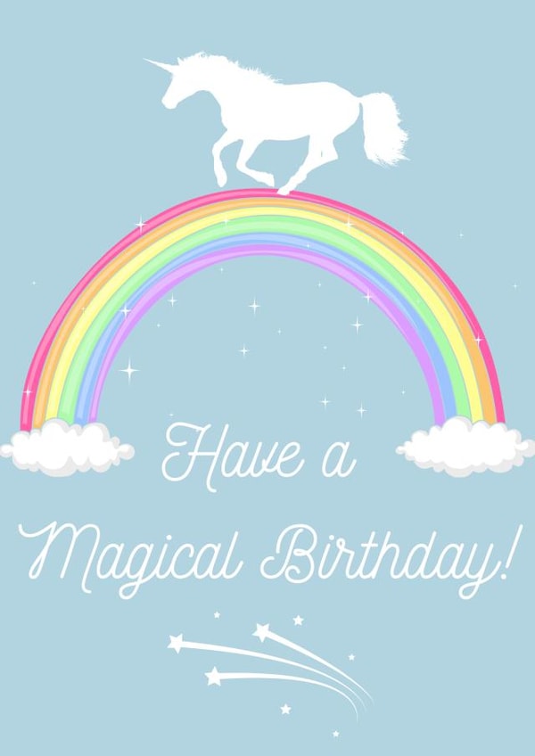 Magical Unicorn Birthday Card created by Rose Mackenzie