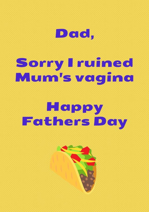 Rude Fathers Day Card created by TickledPink