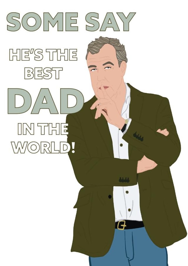 Jeremy Clarkson Grand Tour Top Gear Dad card created by Iconicus Design
