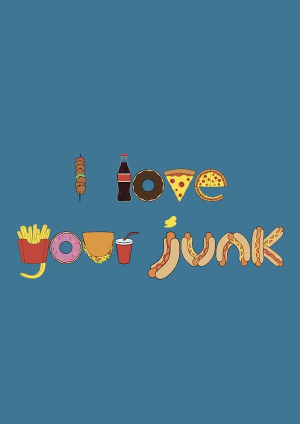 Junk Food card created by @hairheadsart
