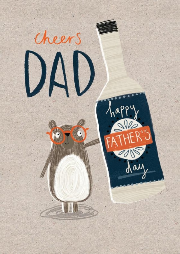 Classic Beer Fathers Day Card / Birthday Card - Dad - Beer - Cheers Dad created by Kelsey Collings