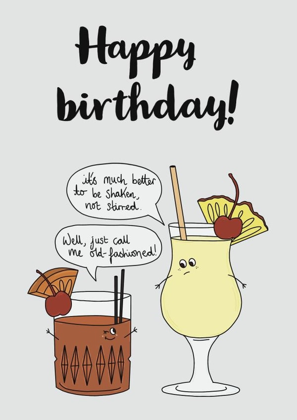 Old Fashioned Cocktail Birthday Card created by Meg Makes It