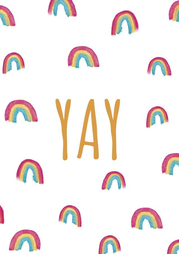 Congratulations Yay Rainbow Card created by Send Salutations