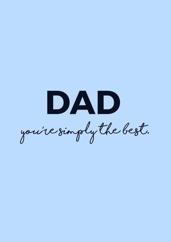 You're Simply The Best Dad card created by Lucekatedesigns