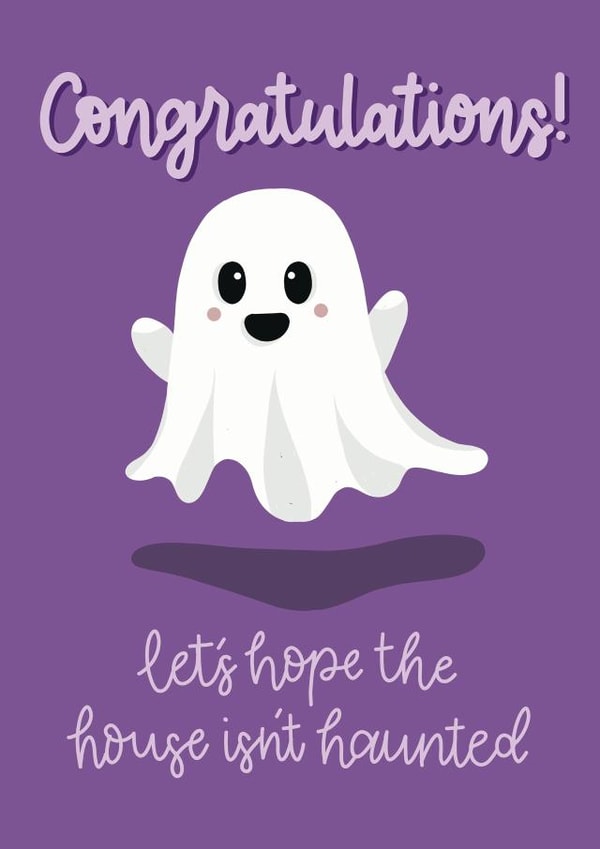 Funny New Home Ghost Card created by Arikaa Designs