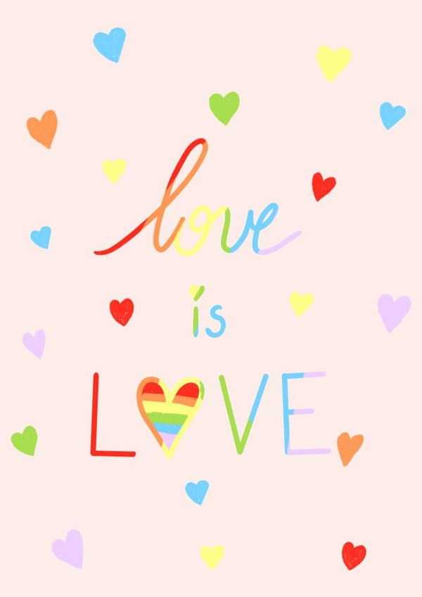 Love Is Love Rainbow Hearts created by Nika Venturini