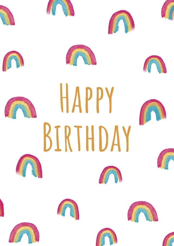 Rainbow Birthday Card created by Send Salutations