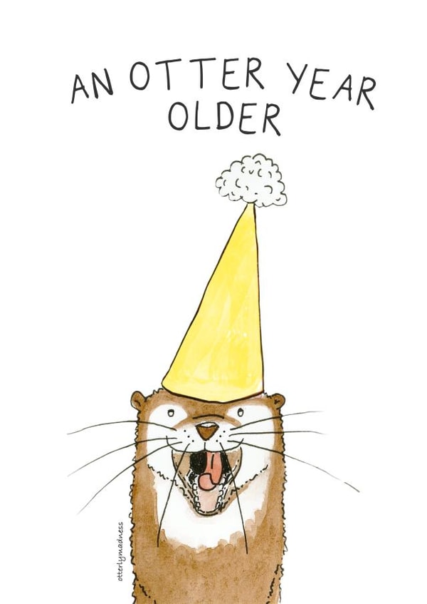 Otter child's Birthday Card created by Otterly Madness