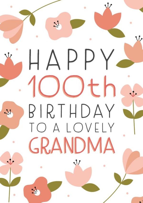 Happy 100th Birthday Grandma created by Juniper and Rose Studio