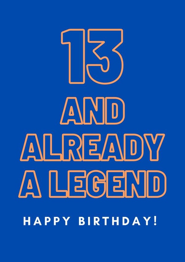 13th birthday legend card created by ERC Design