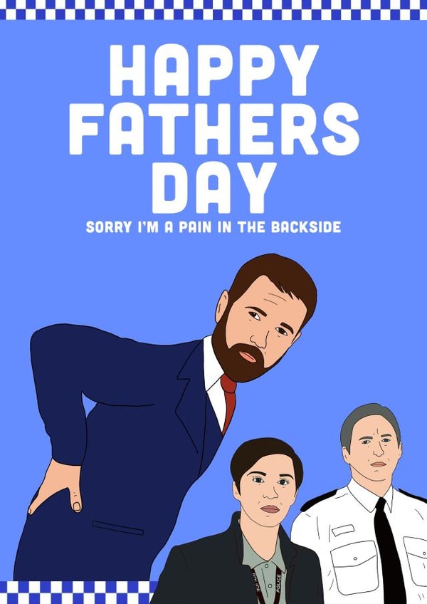 Fathers Day Pain in the Back side card created by Swazzdraws