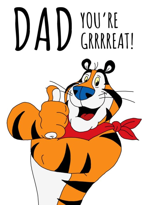 Dad you’re great Father’s Day card created by Cowpat Designs