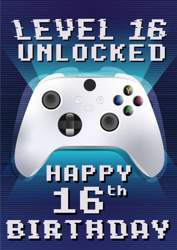 Gamers Xbox 16th Boys Birthday Card created by LJRanson Design