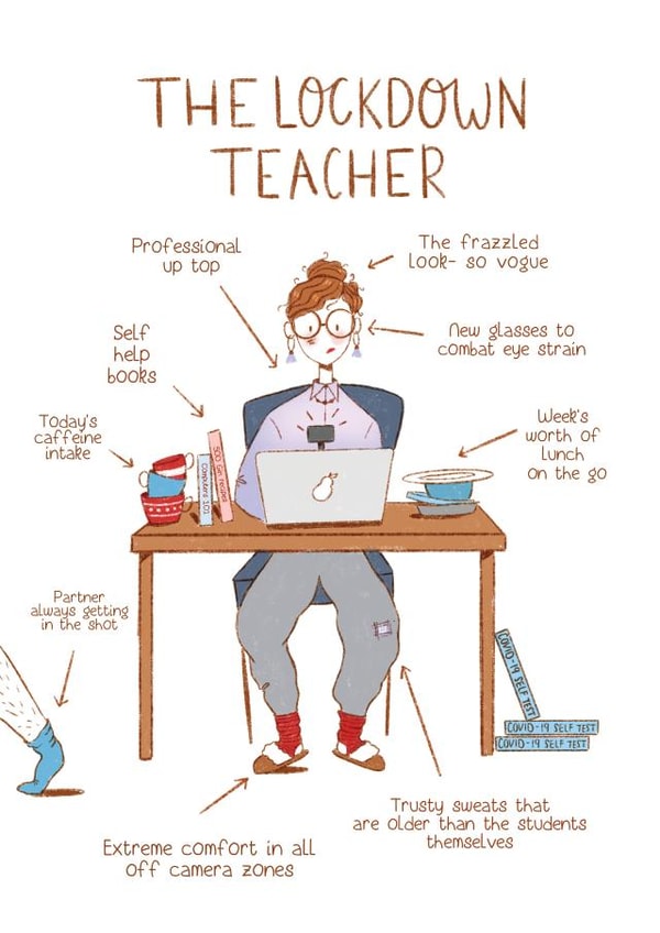 The Lockdown Teacher Thank you card created by Michelle Robyn