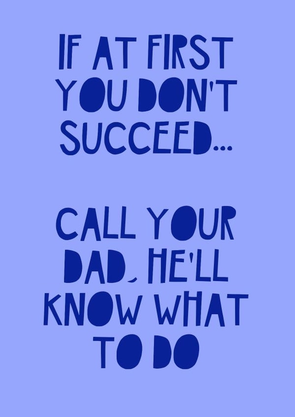Funny father's day card created by Jade Muat-Dodd