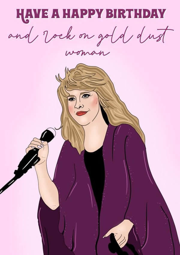 Fun Birthday Card - For Her - Stevie Nicks created by Ain't It Fun