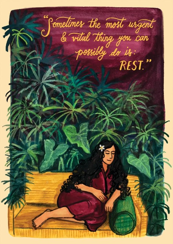 Rest take it easy card created by Shikha Nambiar