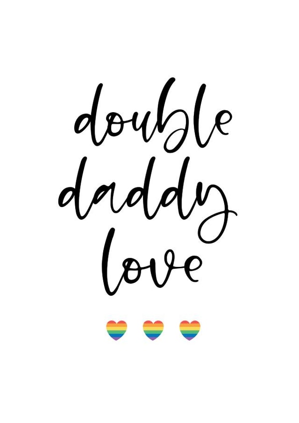 Double daddy love a card for both dads this fathers day created by notafictionalmum