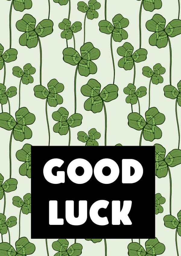 Good luck to you clover card created by Vektorama
